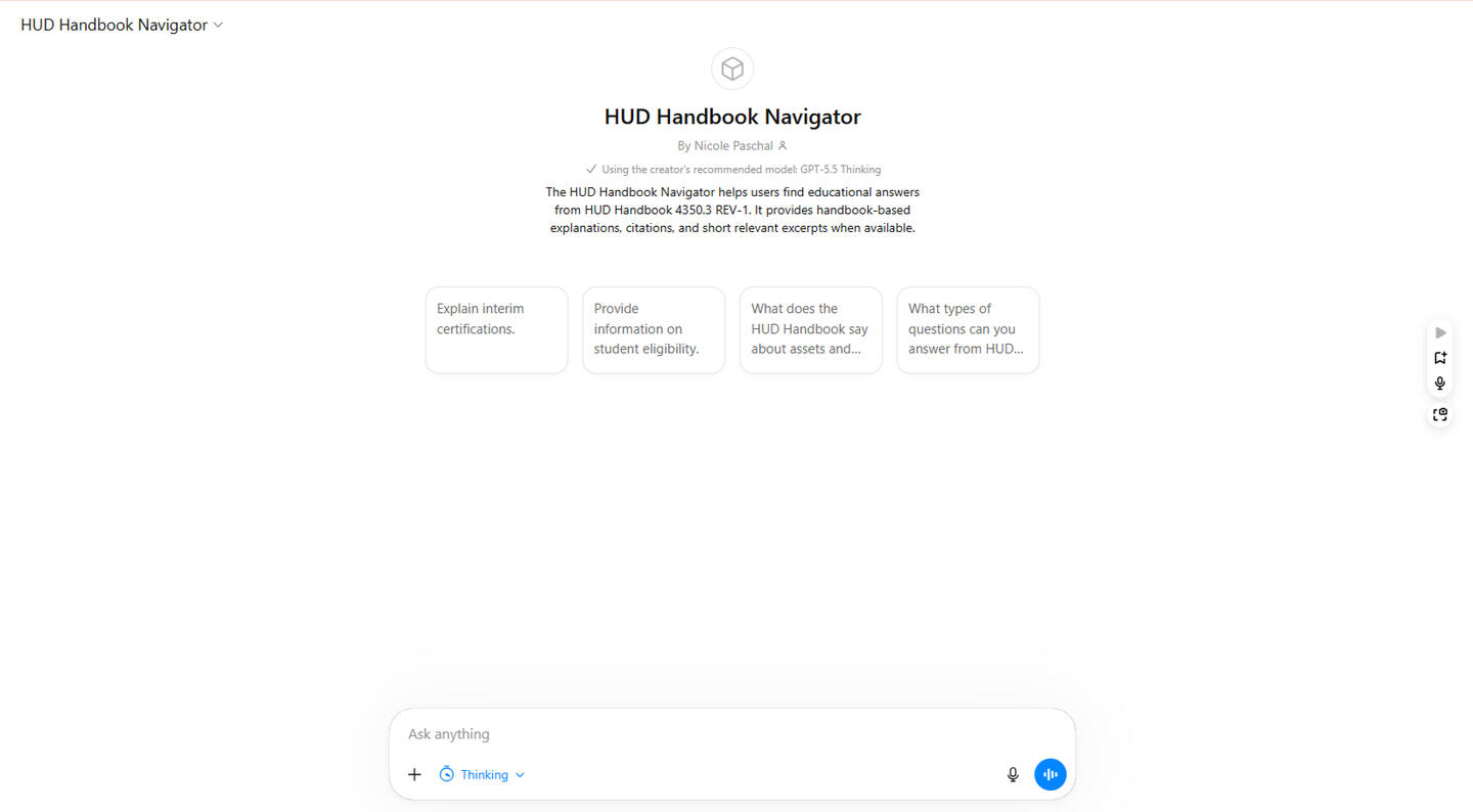The HUD Handbook Navigator