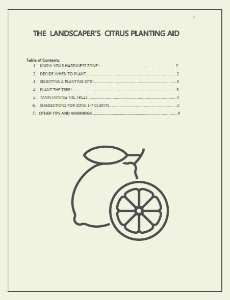 The landscaper's Citrus Planting Aid